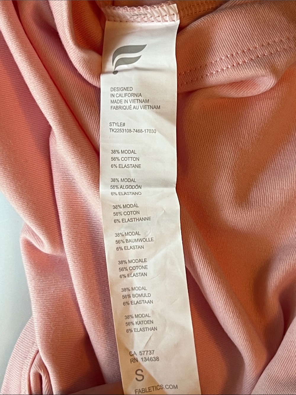 Fabletics Light Pink Racerback Tank - Picture 9 of 9